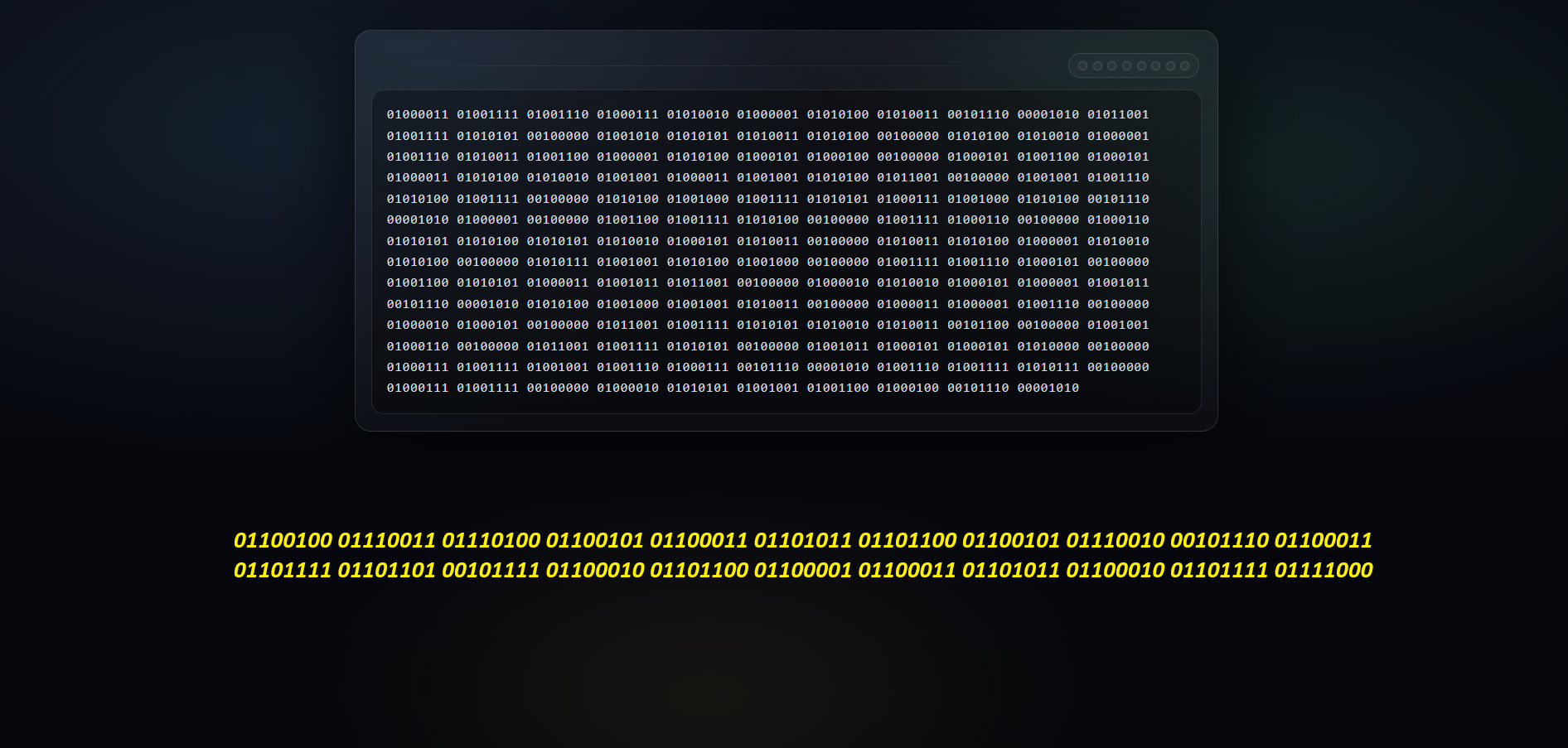 Encoded binary message for the Black Box scavenger hunt